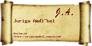 Juriga Amábel névjegykártya